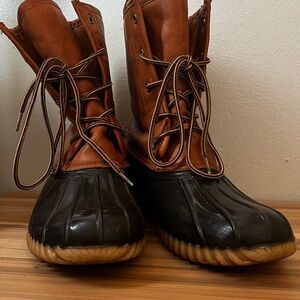 Men’s Brown and Black Duck Boots